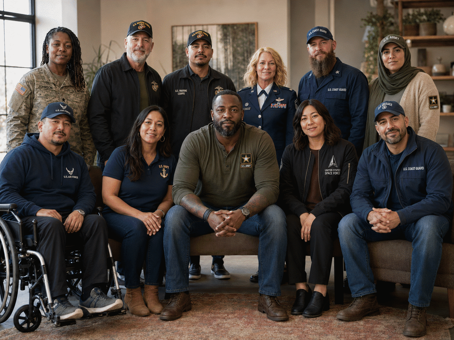 Veterans gathered in connection and support